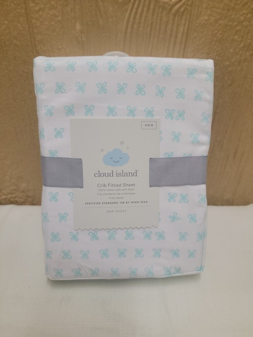 Cloud Island Crib Fitted Sheet Fully Elastic 28"x52" 100% Cotton Ditsy Flowers